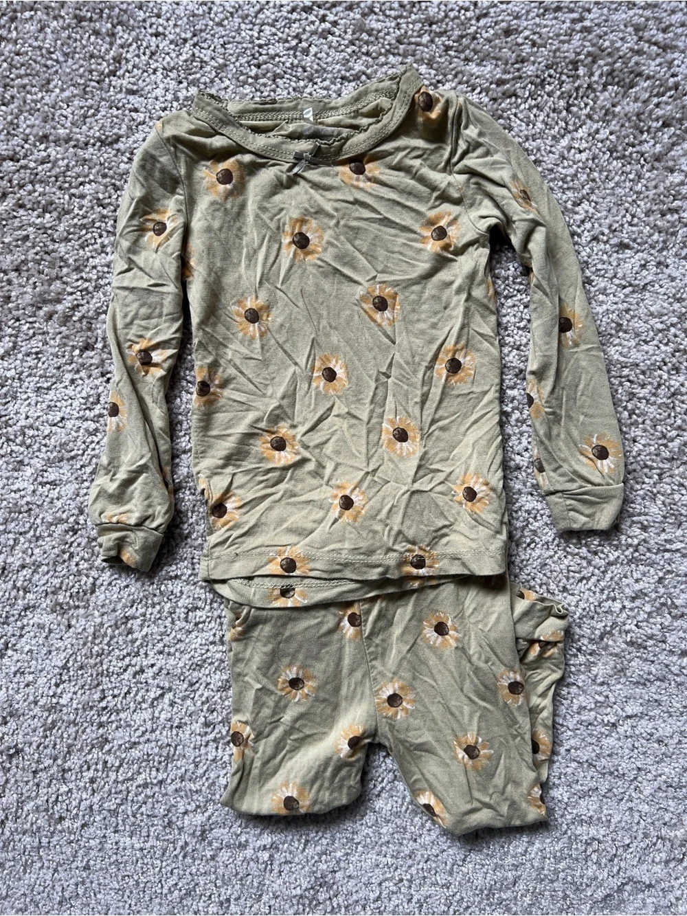 Milkberry pajamas Sunflower Print Kids Pajamas 12m